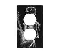 Astratto X-Ray Cranio Scheletro Giocare Chitarra Piastre Da Parete Coperture 1 Gang Duplex Interruttore Della Luce Piastra di Copertura Piastre Elettriche Coperture Presa Decorativa Per La Casa