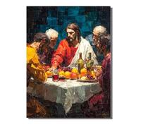 AstrattoDipingere con i Numeri Adulti con Telaio, Dipingere con i Numeri L'Ultima Cena, Fai da te Paint by Numbers Kits Pennelli e Pigmento Acrilico Creativi Decorazioni Casa Regalo 80x110 cm ZBSDK441