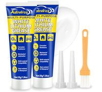 AstraVox Grasso al litio bianco, lubrificante multiuso con pennello per cerniere, cuscinetti, ingranaggi, ideale per uso automobilistico, nautico, industriale e domestico (1.06oz) (2)