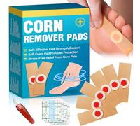 AstraVox Kit di 24 cuscinetti per rimuovere il mais per dita dei piedi con membrana adesiva in poliuretano impermeabile, kit per rimuovere il mais plantare, per mani, altamente efficace, sollievo dal