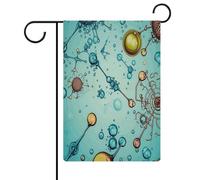 Astrazione Biologia Chimica Bandiera Giardino Casa Prato Cartello di Benvenuto Banner Doppio Lato Piccole Bandiere Personalizzate per Piscina Cortile Esterno Decorazione Della Parete Della Casa 32,6 x