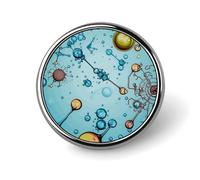 Astrazione Biologia Chimica Distintivo Rotondo Carino Spilla Cappelli Giacche Decorazione Personalizzata Spilla Abbigliamento Gioielli Accessori per Festa di Nozze Regalo