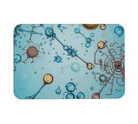 Astrazione Biologia Chimica Zerbino Diatomaceous Earth Shower Mat antiscivolo Super Assorbente Asciugatura Rapida Tappetini Asciugatura Facile da Pulire Tappeto Bagno 59,9 x 39,9 cm