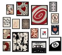 ASTRDECOR Downtown Girl Room Decor Set - 16 poster Y2K per camera da letto, stampe artistiche da parete, kit collage da parete vintage per ragazze adolescenti, poster Rockstar retrò per dormitorio