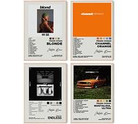 ASTRDECOR Frank Ocean - Set di 4 poster con copertina dell'album Kanye, con copertina dell'album Kanye, decorazione per la stanza delle ragazze, 20,3 x 25,4 cm, senza cornice