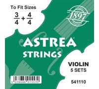 Astrea 541110 - Set di corde per violino 3/4-4/4, confezione da 5