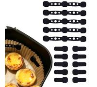 ASTRIgneous 15 Pezzi Magneti di Carta per Friggitrice ad Aria Piazza Magneti in Silicone per Friggitrice ad Aria per Cucinare e Cuocere Nella Friggitrice ad Aria(Nero)