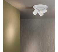 astro Ascoli faretto, GU10, 3 luci, baldacchino rotondo, 1286002, Ascoli [Lampade per Interni > Punti Luce e Faretti]