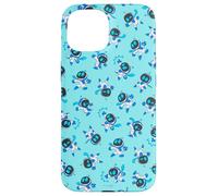 Astro Bot All-Over Print Repeating Poses Aqua Video Game Custodia per iPhone 15