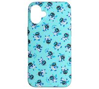 Astro Bot All-Over Print Repeating Poses Aqua Video Game Custodia per iPhone 16 Plus