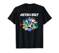 Astro Bot And Friends Character Burst Colorful Video Game Maglietta