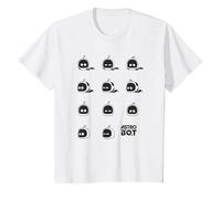 Astro Bot Character Faces Grid Fun Video Game Maglietta, Bambini, Bianco, 6 Anni