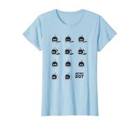 Astro Bot Character Faces Grid Fun Video Game Maglietta, Donna, Celeste, XS