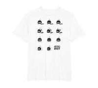 Astro Bot Character Faces Grid Fun Video Game Maglietta, Uomo Taglie Grandi, Bianco, 3X Tall