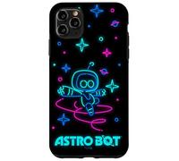 Astro Bot Neon Style Stars and Planets Video Game Custodia per iPhone 11 Pro Max