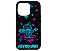 Astro Bot Neon Style Stars and Planets Video Game Custodia per iPhone 13 Pro