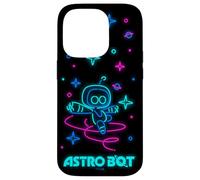 Astro Bot Neon Style Stars and Planets Video Game Custodia per iPhone 14 Pro