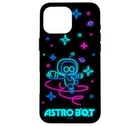 Astro Bot Neon Style Stars and Planets Video Game Custodia per iPhone 16 Pro Max