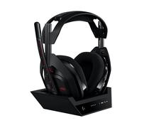 Logitech G Astro A50 Cuffia con microfono gaming wireless LIGHTSPEED + base di ricarica (Gen 5), PRO-G GRAPHENE, passaggio fra 3 sistemi, USB-C per Xbox, PS5, PC/Mac, Nintendo Switch, Bluetooth - Nero
