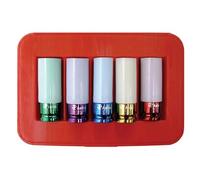 Astro Pneumatic Tool 7835 5-Piece Impact Socket Set con Chrome maniche di protezione in plastica