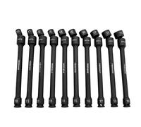 Astro Tools 78354 10-Piece 3/8" Drive 6 Point Pinless Universal Torque-Saver Impact Extension Socket Set - Metric