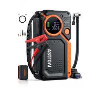 AstroAI Booster Avviamento Auto 8000A con Compressore Aria Portatile 150PSI, Avviatore Batteria Auto con Display LED, Torcia 3 Modalità, per Tutti i Motori a Benzina/Diesel 12L, Auto e Moto
