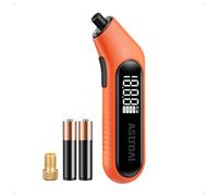 AstroAI Manometro digitale 300 PSI, ampio display con torcia, ANSI 2A, ad alta precisione, compatibile con valvole Schrader, 4 unità, adattatore valvola Presta incluso, batteria AAA