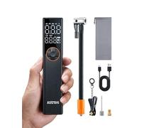 AstroAI Pompa per bicicletta, pompa ad aria elettrica, 150 PSI, mini pompa portatile per bicicletta, motore ad alta tensione, ricaricabile per bici da città, bici da strada, mountain bike, arancione