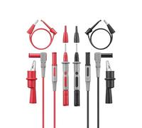 AstroAI Set di Accessori per Multimetri, Kit di Accessori con 8 Cavi di Prova con Pinze a Coccodrillo, Sonde, Mini Ganci e Punte per Multimetro