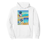Astrobot Astro Flys Away On Playstation Controller Comic Felpa con Cappuccio