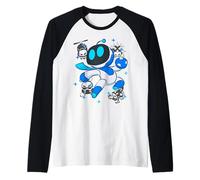 Astrobot PlayStation's Astro Bot Fighting Enemies in Space Maglia con Maniche Raglan