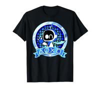 Astrobot Winking Inside Playstation Controller Buttons Badge Maglietta