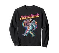 Astrofunk Groovy Astronauta con Boombox Divertente musica retrò Felpa
