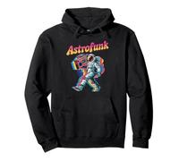 Astrofunk Groovy Astronauta con Boombox Divertente musica retrò Felpa con Cappuccio