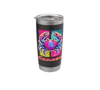 Astrologia dei mezzitoni del granchio dello zodiaco del cancro di Vaporwave variopinto Bicchiere termico in acciaio inox doppia parete
