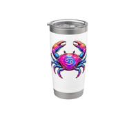 Astrologia dei mezzitoni del granchio dello zodiaco del cancro di Vaporwave variopinto Bicchiere termico in acciaio inox doppia parete