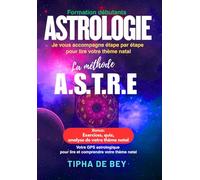 Astrologie lire et interpréter votre thème natal facilement avec la méthode ASTRE: guide pratique pour débutants: en 5 étapes, avec exercices et ... signes, planètes, maisons, aspects.