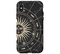 Astrology Astronomy Zodiac Signs and Eclipse Design Custodia per iPhone X/XS