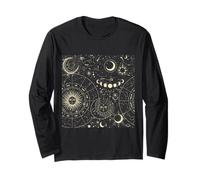 Astrology Astronomy Zodiac Signs And Eclipse Design Maglia a Manica