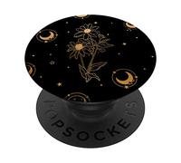 Astrology Daisy Flower Celestial Crescent Moon Aesthetic PopSockets PopGrip Intercambiabile
