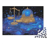 Astrology Scales Symbol Colourful Libra Scale Art 1000 Pcs Jigsaw for Adults & Kids Unique Challenging Fun Activity 70x50cm/1000pcs
