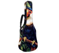 Astrology Space Cosmic Planet Shapes Leaves - Custodia per chitarra acustica, custodia per chitarra da 102 cm, 106,7 cm, con doppia tracolla regolabile e passante posteriore per gancio, Multicolore 06