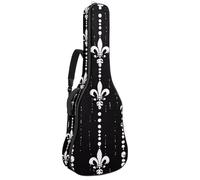 Astrology Space Cosmic Planet Shapes Leaves - Custodia per chitarra acustica, custodia per chitarra da 102 cm, 106,7 cm, con doppia tracolla regolabile e passante posteriore per gancio, Multicolore 09