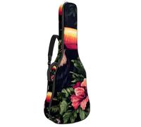 Astrology Space Cosmic Planet Shapes Leaves - Custodia per chitarra acustica, custodia per chitarra da 102 cm, 106,7 cm, con doppia tracolla regolabile e passante posteriore per gancio, Multicolore 04