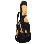 Astrology Space Cosmic Planet Shapes Leaves - Custodia per chitarra acustica, custodia per chitarra da 102 cm, 106,7 cm, con doppia tracolla regolabile e passante posteriore per gancio, Multicolore 02