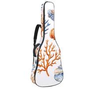 Astrology Space Cosmic Planet Shapes Leaves - Custodia per chitarra acustica, custodia per chitarra da 102 cm, 106,7 cm, con doppia tracolla regolabile e passante posteriore per gancio, Multicolore 10