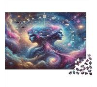 Astrology Twins Jigsaw Puzzle Educational Game: Two-faced Cosmic Entity for Adults Teens Age 12 Years Up 70x50cm/1000pcs