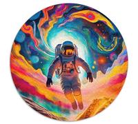 Astronaut 1000 Pezzi Di Puzzle Rotondo Classico Jigsaw Regali Difficile E Impossibile Per Adulti E Bambini 1000pcs (67.5x67.5cm)