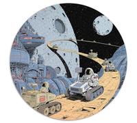 Astronaut 1000 Pezzi Di Puzzle Rotondo Classico The Outer Space Jigsaw Regali Difficile E Impossibile Per Famiglia 1000pcs (67.5x67.5cm)