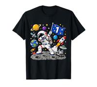 Astronaut 1st Birthday Boy 1 Years Old Space Galaxy Party Maglietta